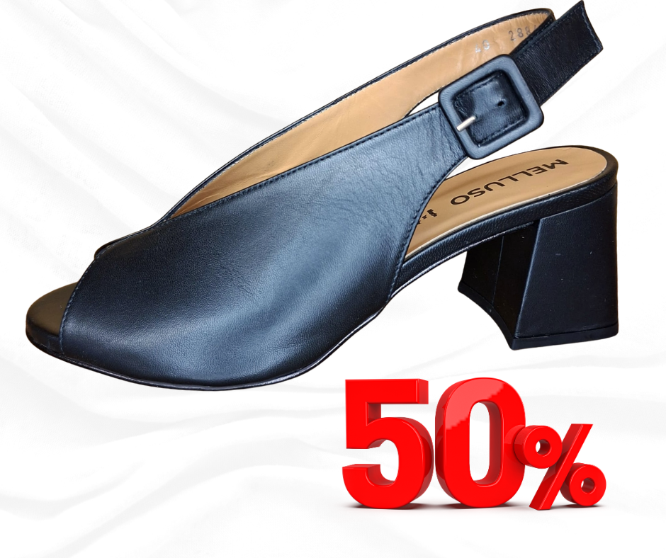 Sandalo in pelle con tacco Melluso N622W nero
