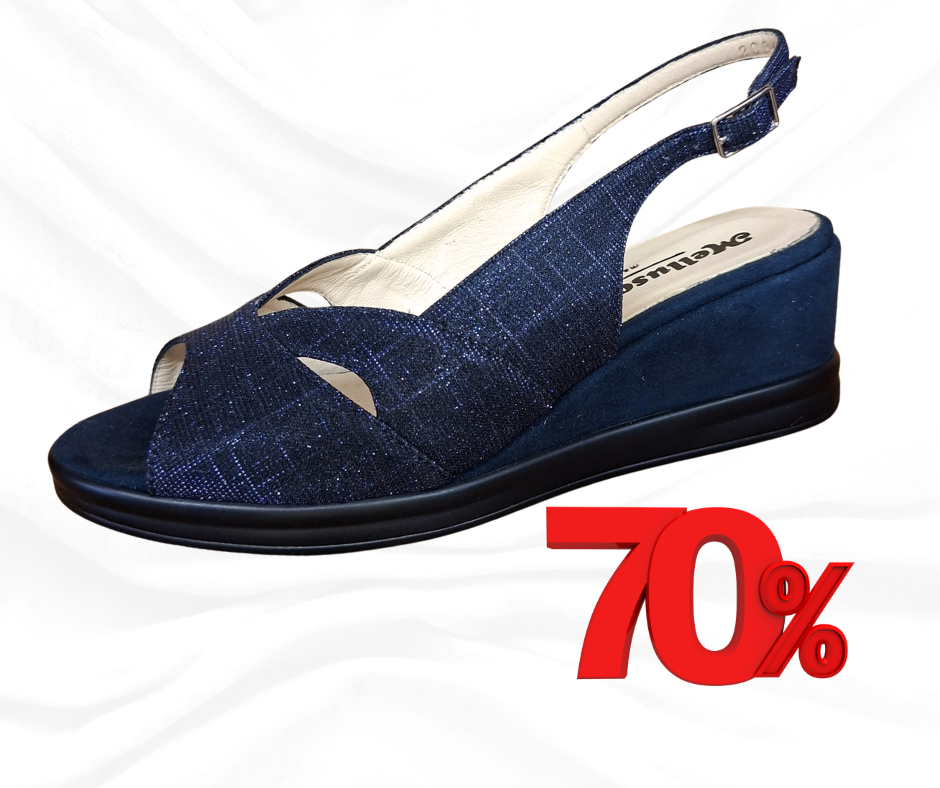 Sandalo con zeppa Melluso R80339 BLU