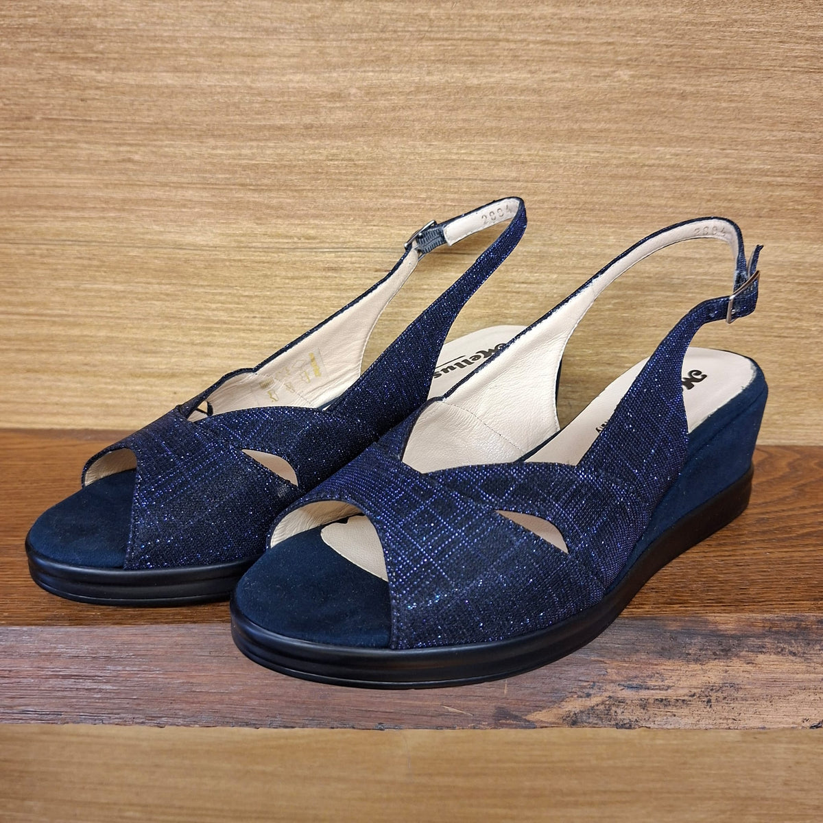 Sandalo con zeppa Melluso R80339 BLU