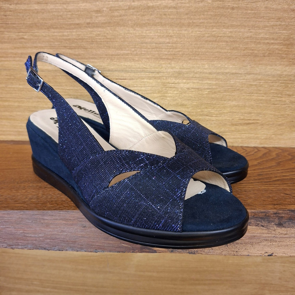 Sandalo con zeppa Melluso R80339 BLU
