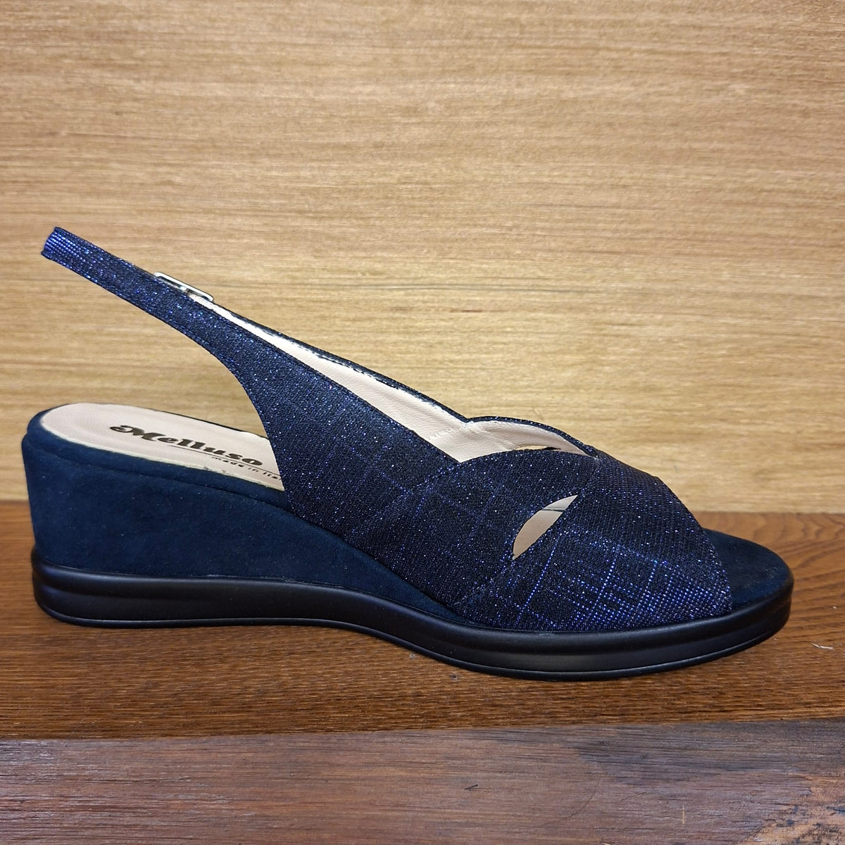 Sandalo con zeppa Melluso R80339 BLU
