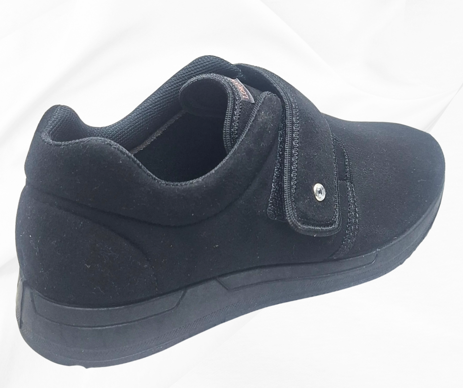 LOREnN 88586 NERO scarpa in tessuto elasticizzato con stretch