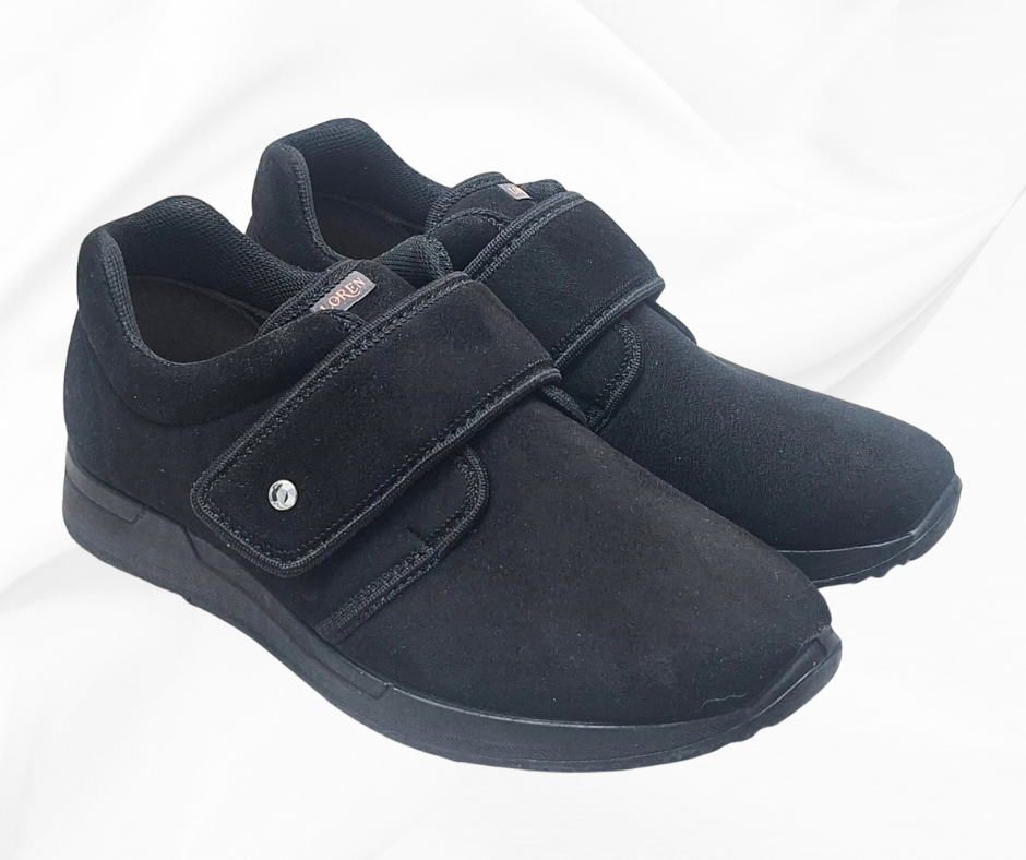 LOREnN 88586 NERO scarpa in tessuto elasticizzato con stretch