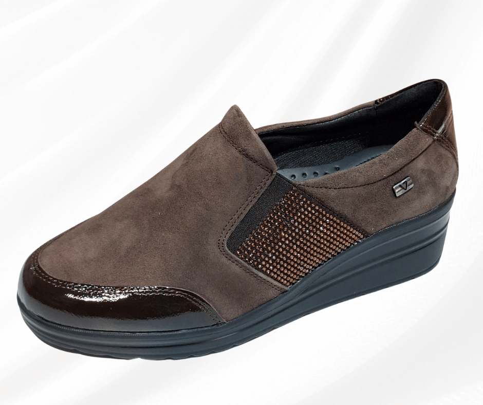 Scarpa donna con lacci VD200F moro