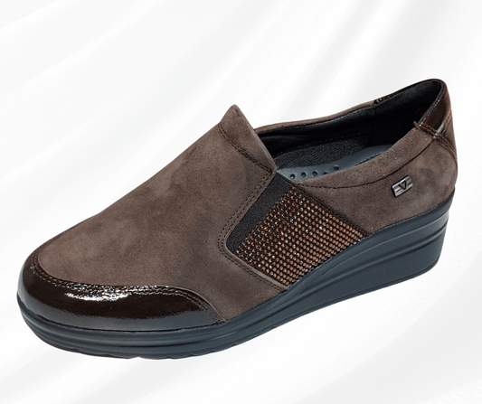Scarpa donna con lacci VD200F moro
