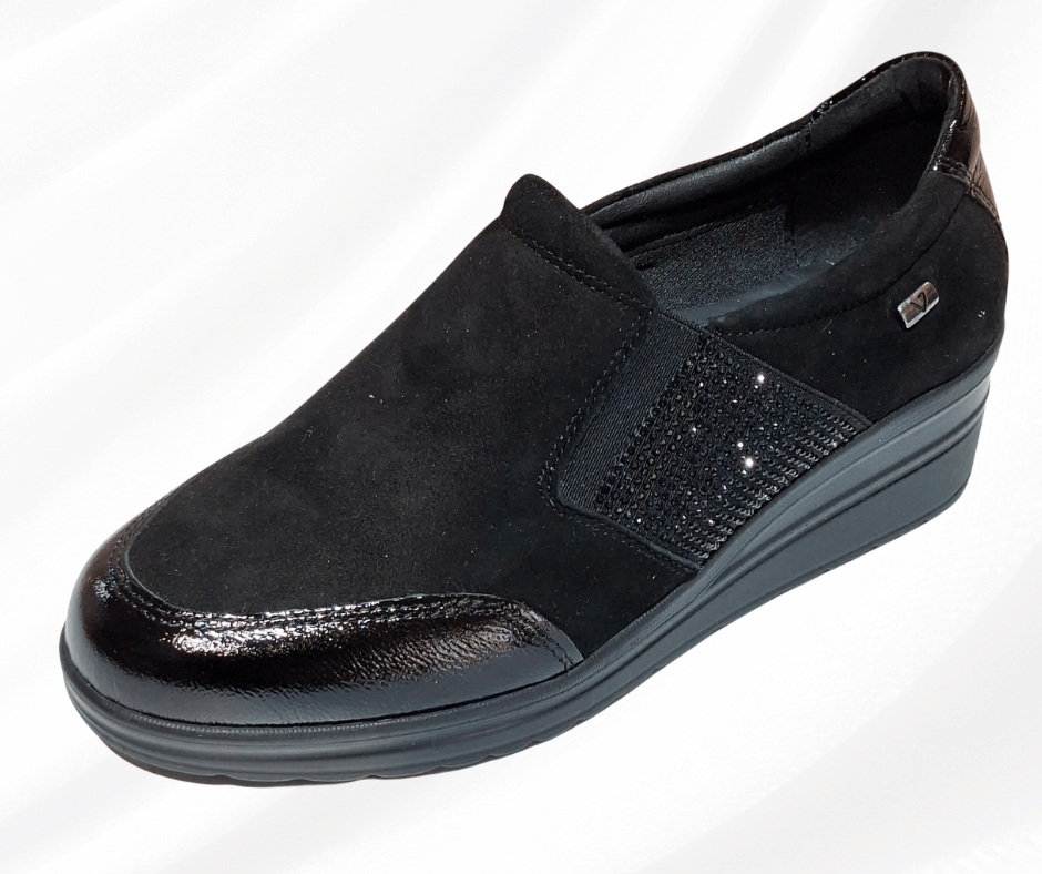 Scarpa donna con lacci VD200F nero