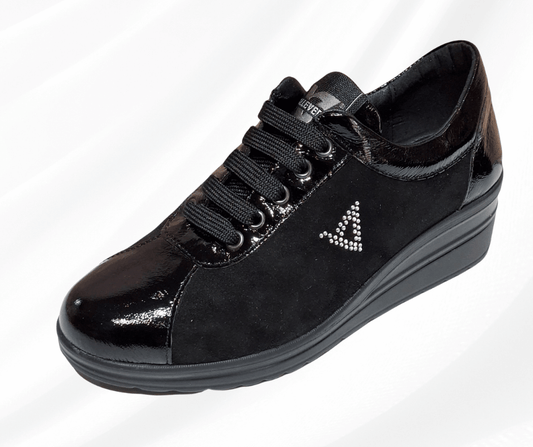 Scarpa donna con lacci VD204F black