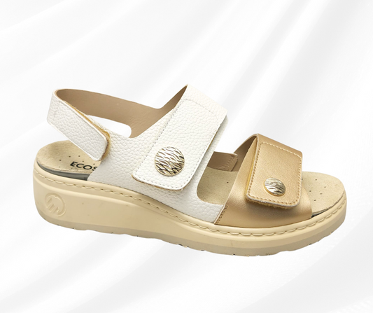 ECOSANIT VITALITY PLATINO sandalo molto comodo predisposto per plantari con stretch