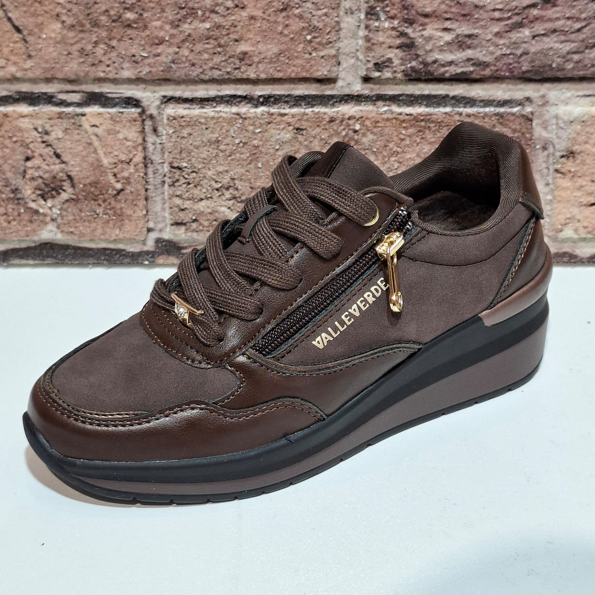 Scarpa donna con lacci VVCA521R brown