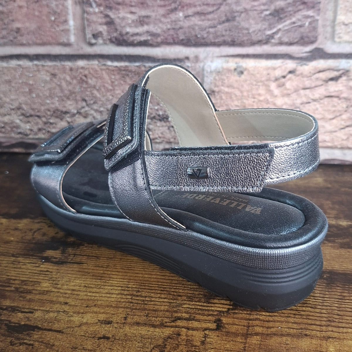 Sandalo in pelle Valleverde 32700 grey