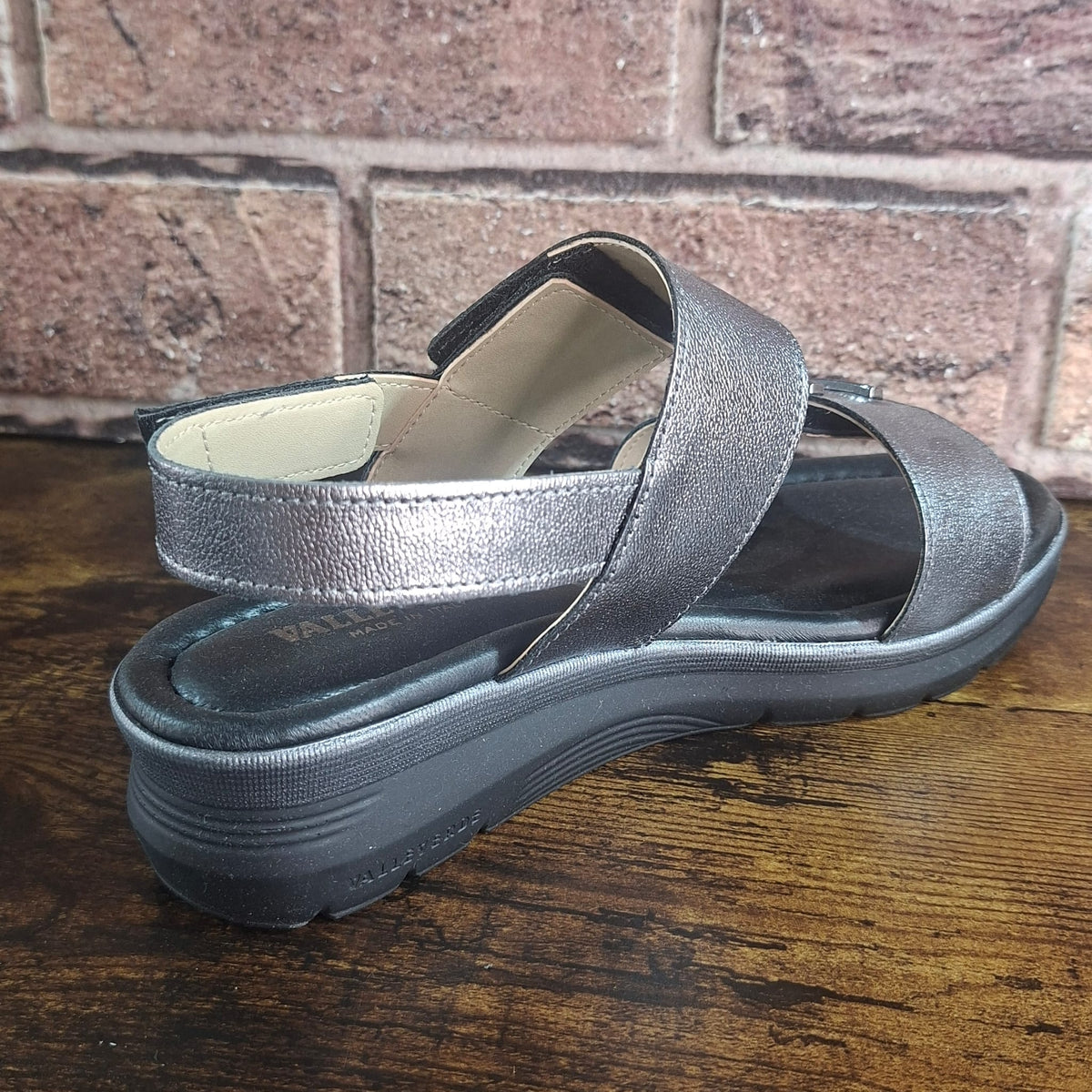 Sandalo in pelle Valleverde 32700 grey