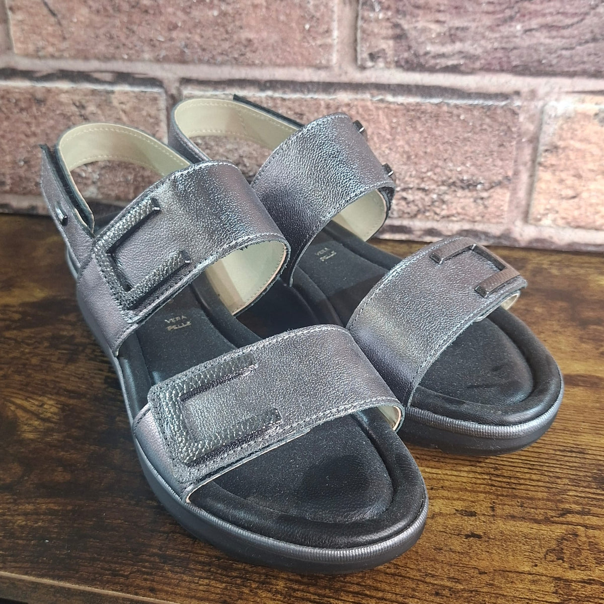 Sandalo in pelle Valleverde 32700 grey
