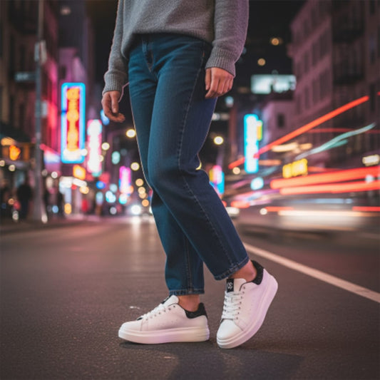 Gold&Gold GB875 BIANCO sneaker donna con lacci