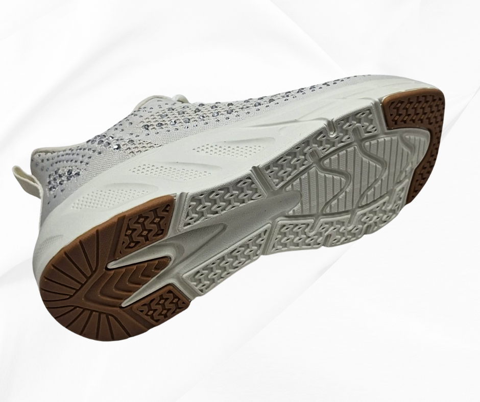 LOREN A2009 PANNA sneaker donna con lacci predisosta per plantari