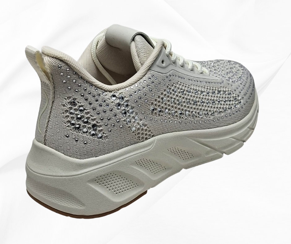 LOREN A2009 PANNA sneaker donna con lacci predisosta per plantari