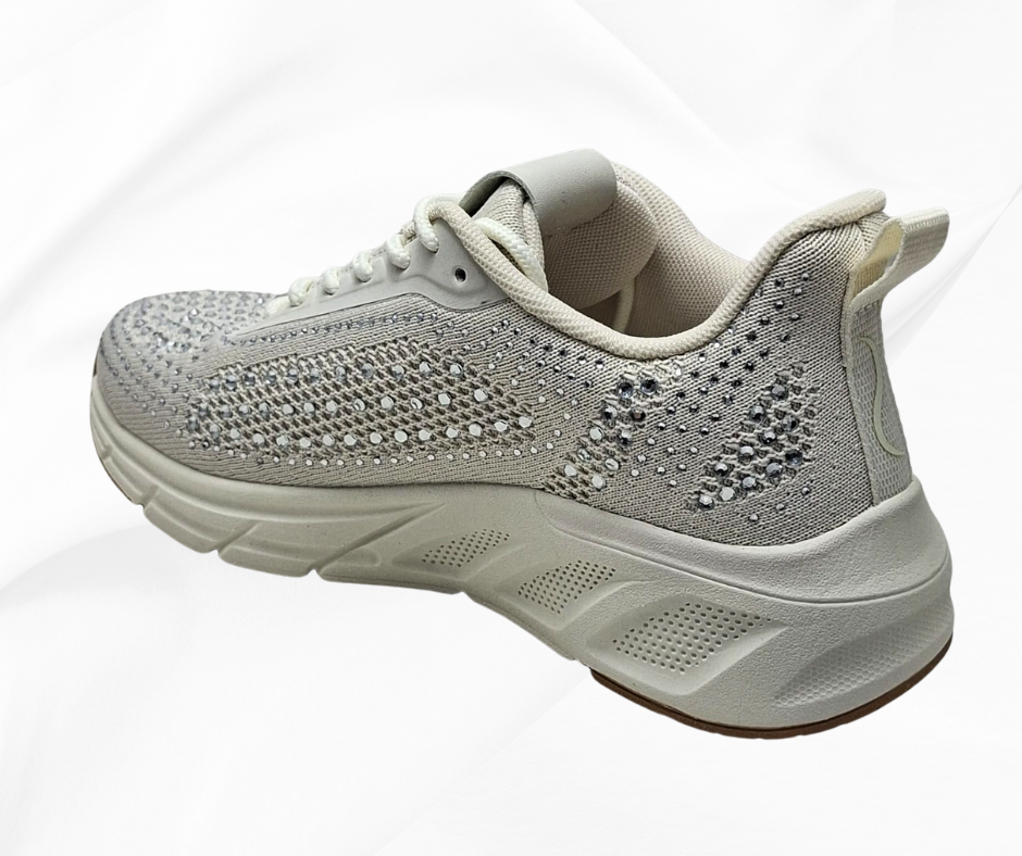 LOREN A2009 PANNA sneaker donna con lacci predisosta per plantari