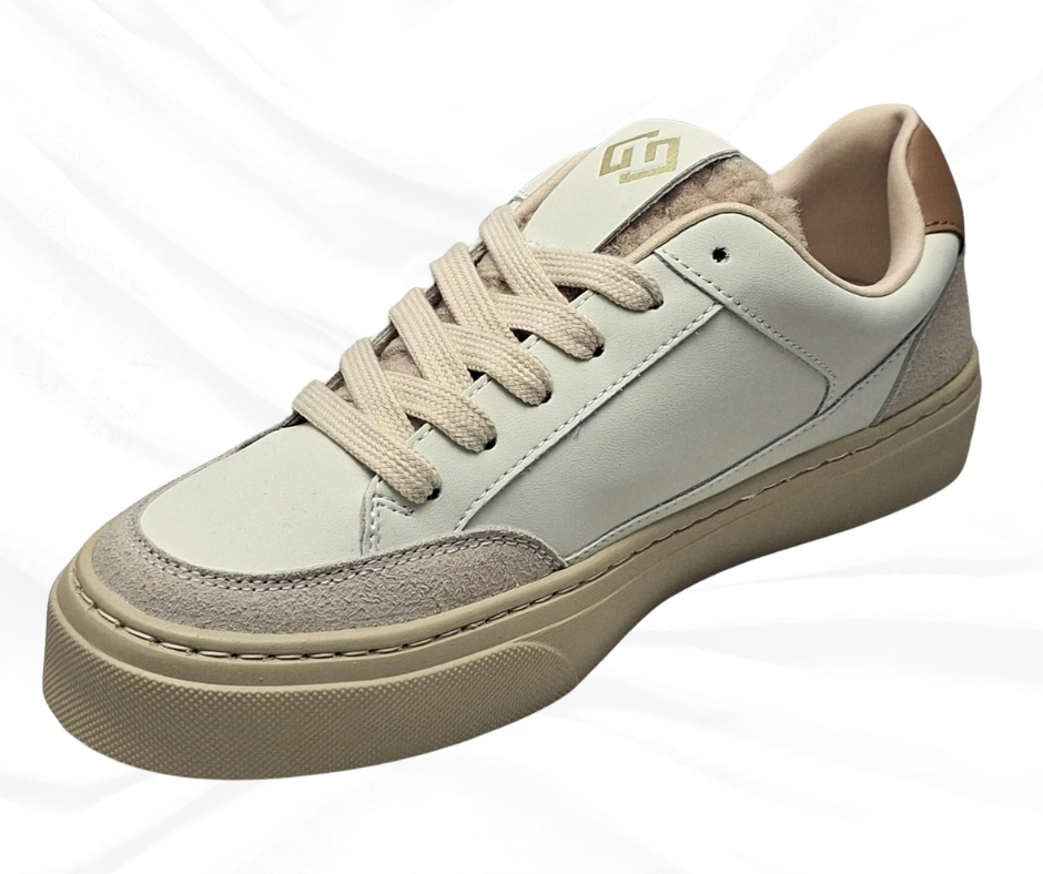 Gold&Gold GB1008 BIANCO sneaker donna con lacci