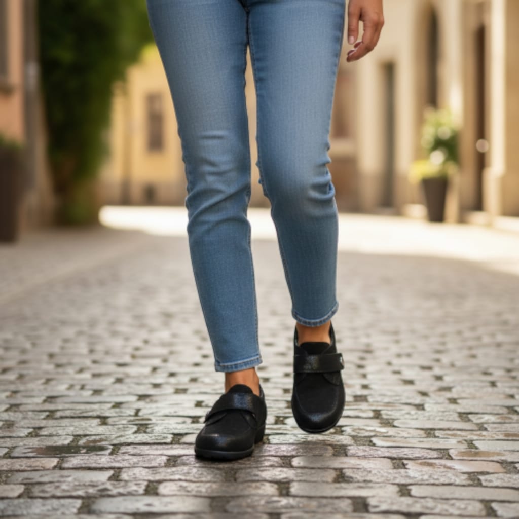 ECOSANIT GRAZIOSA NERO scarpa sanitari con stretch predisposta per plantari