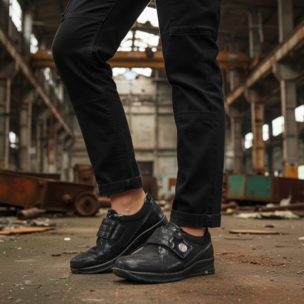 ECOSANIT INCANTO 2 NERO scarpa sanitaria con stretch predisposta per plantari