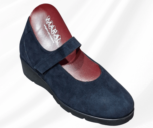 Scarpa con cinturino predisposta per plantari MARAL shoes R007 Blu