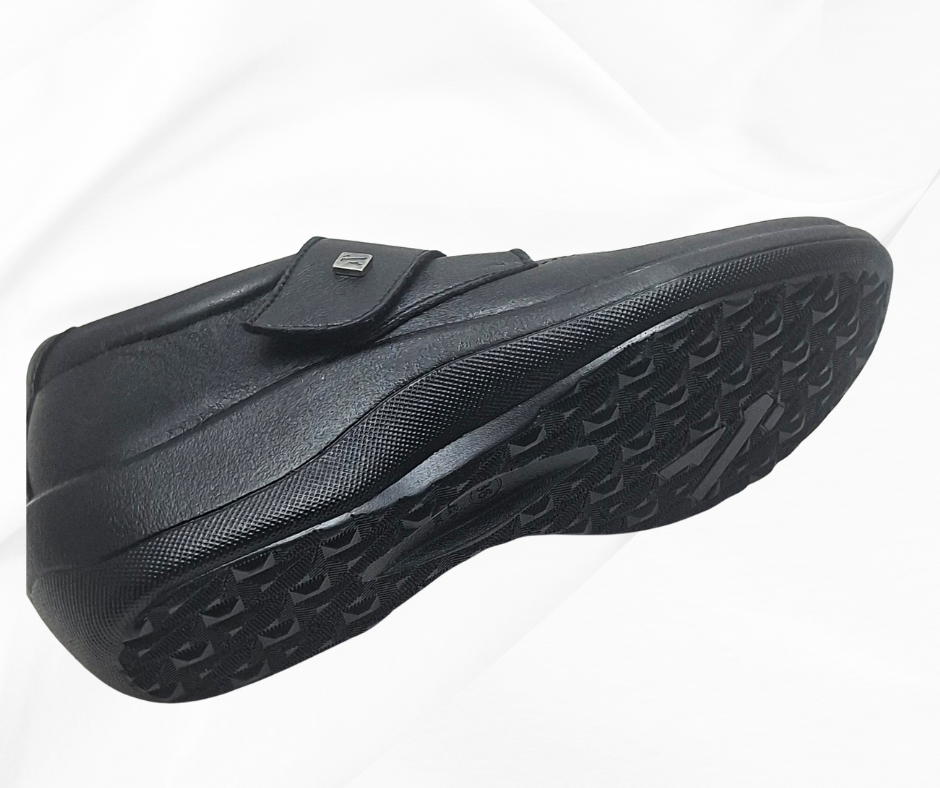 ARCOPEDICO REPOVESI BLACK scarpa ultramorbida con stretch