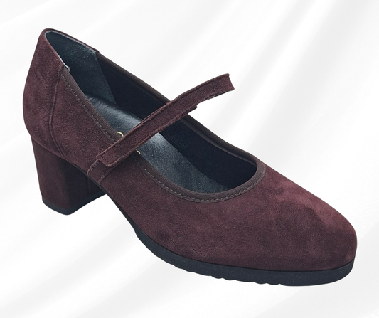 MARAL T002 BORDO scarpa comoda con cinturino predisposta per plantari