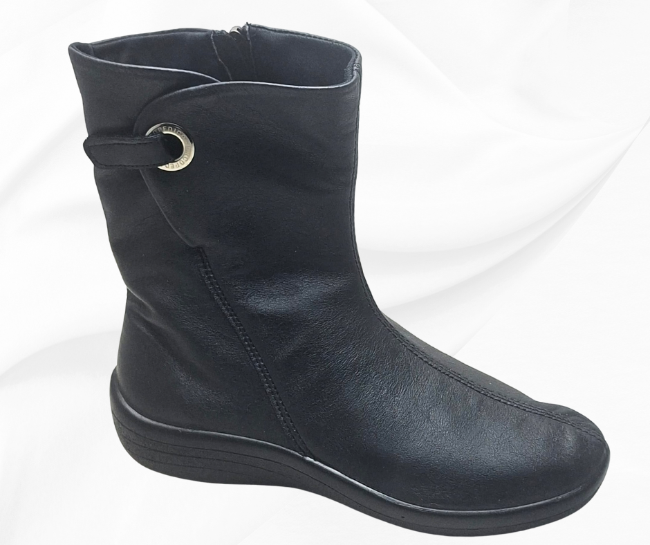 ARCOPEDICO ZION BLACK stivaletto comodo donna ultramorbido